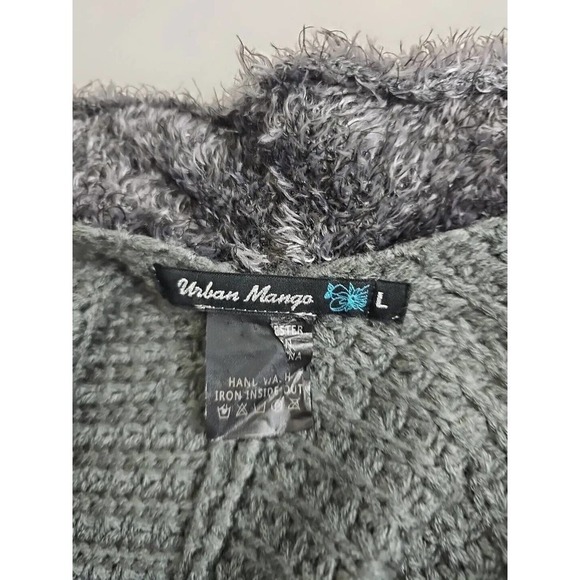 Urban Mango ~Woman Size L~ Gray Sweater Cardigan Open Front. - Picture 5 of 12